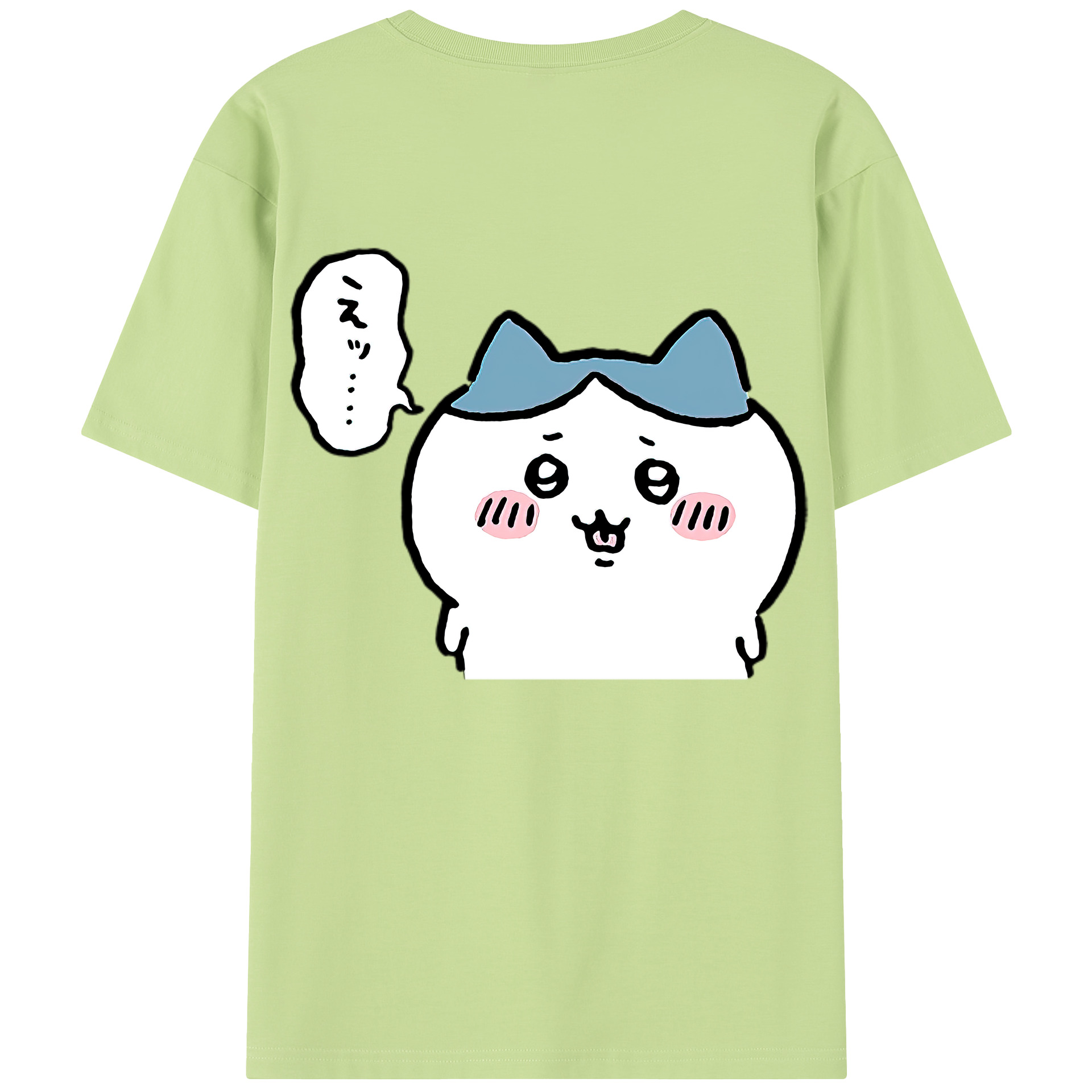 （画像用） ちいかわ ハチワレ Chii-kawa hachiware 綿100％半袖Tシャツ（背面プリント）